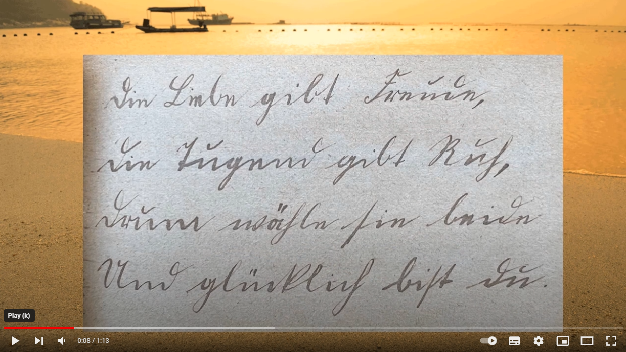 Ein Gedicht über die Liebe und die Tugend…