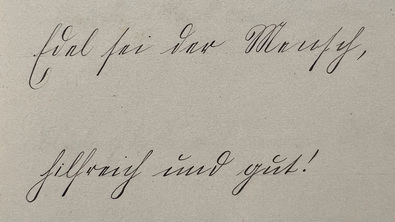 Ein schönes Schriftbild