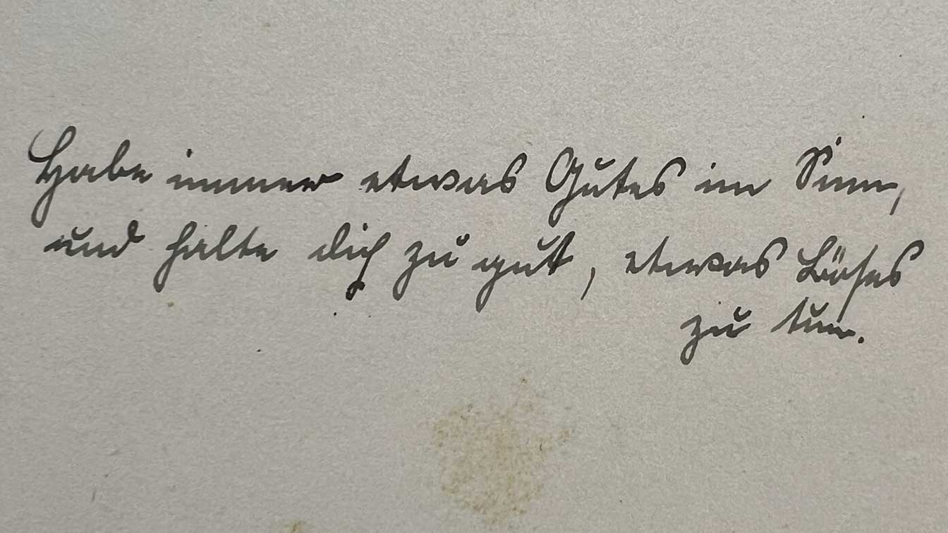 Ein schöner Spruch