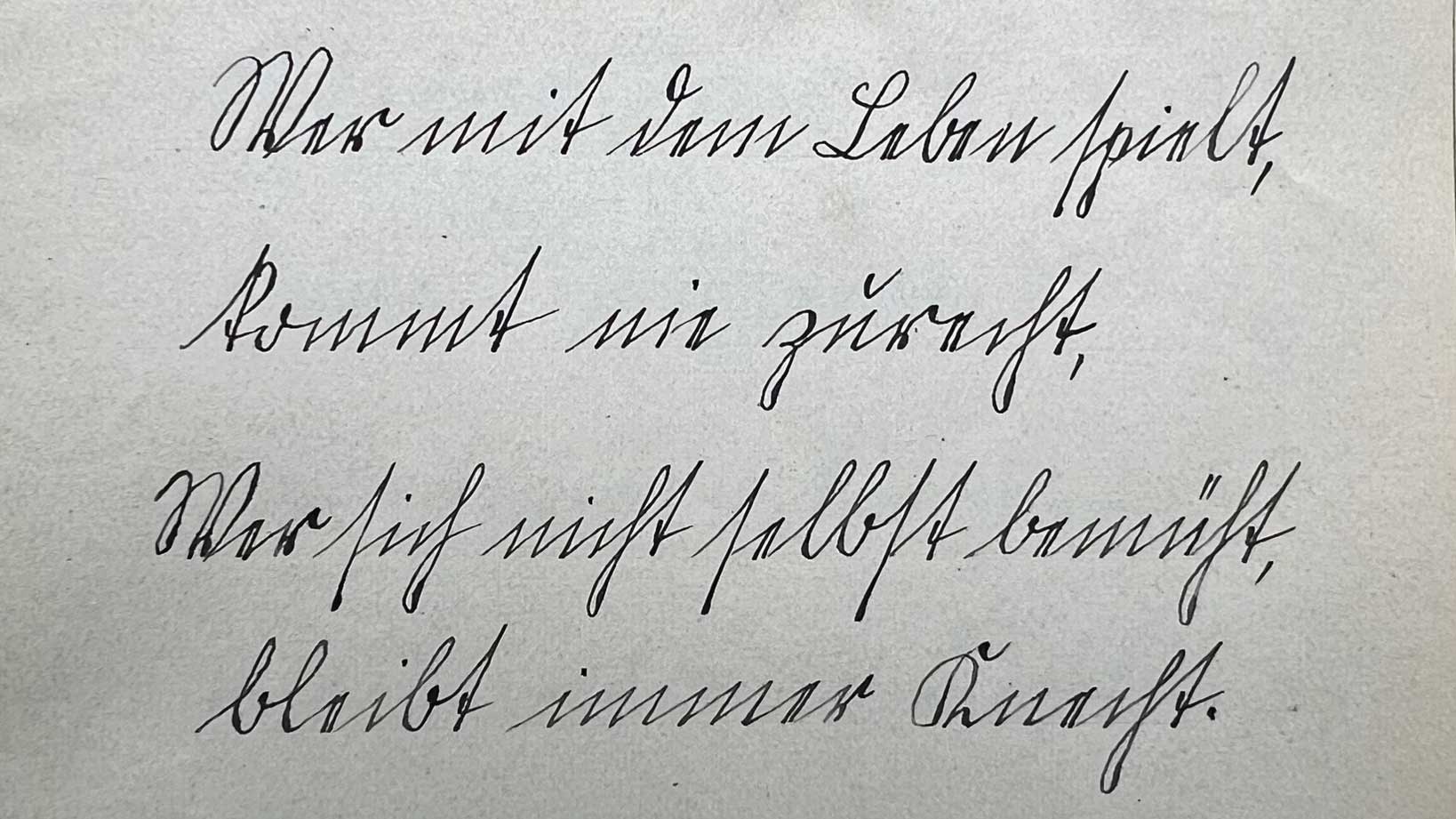 Eine schöne Handschrift