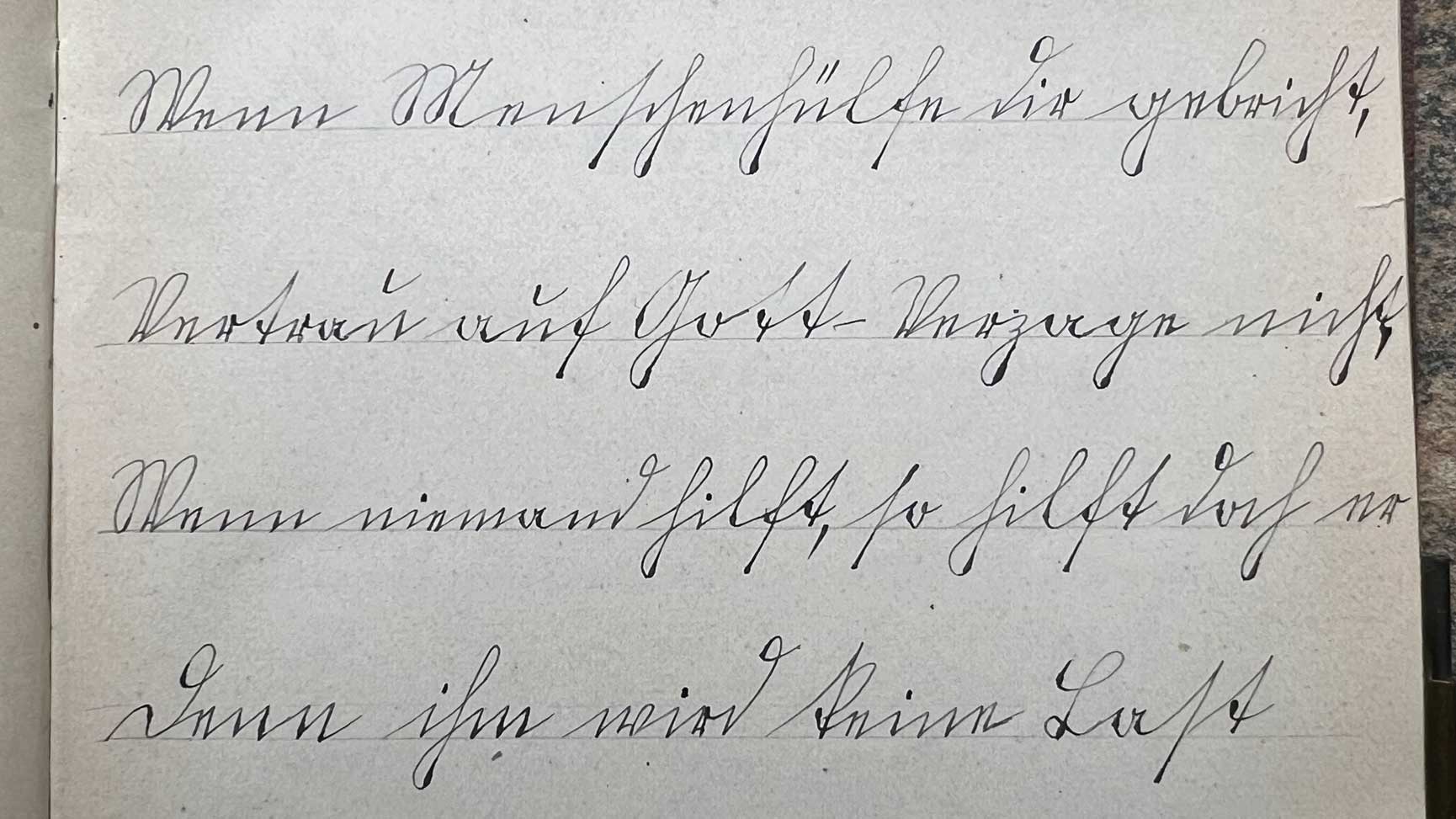Das V, W und M. Manchmal nicht so leicht zu erkennen.